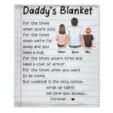 Couverture de papa - Couverture personnalisée - Anniversaire, cadeau de fête des pères pour père, papa, papa